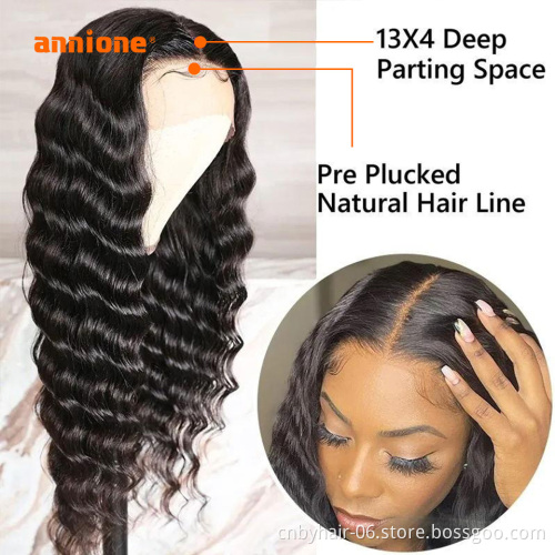 Factory Price Swiss 13X6 HD Lace Frontal Wig Pre Plucked Brazilian Hair Wig With Black Women 100% Human Hair Wig Lace Front